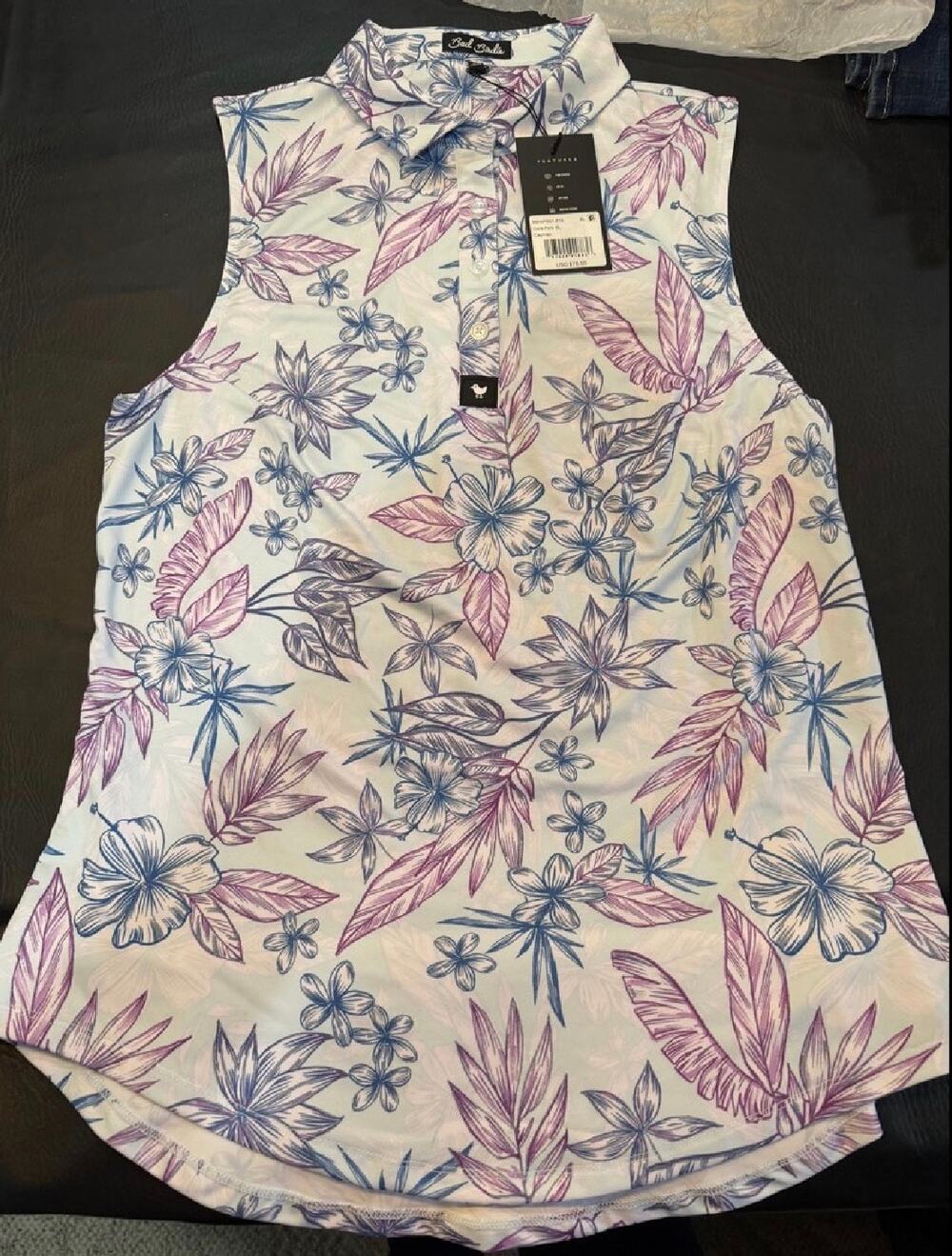 Bad Birdie Palm Patterned Sleeveless Top Size XS